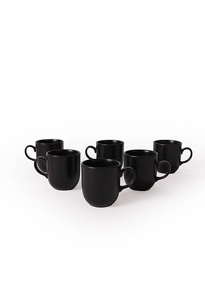 Mat Siyah Ekinoks Kupa 10 Cm 6 Adet 956