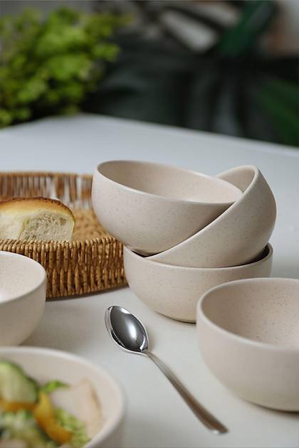 Mat Krem Bulut Kase 12 Cm 6 Adet 040