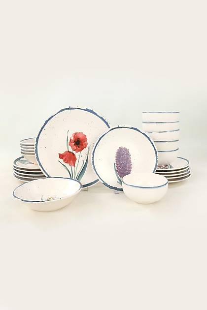 Keraart Anatolian Flowers Yemek Takm 24 Para 6 Kiilik - 256/261