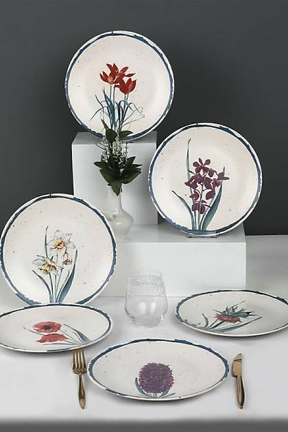 Keraart Anatolian Flowers Servis Taba 25 Cm 6 Adet - 20256/61