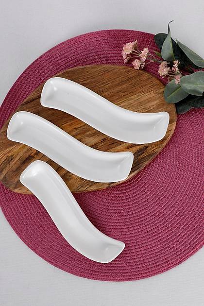 Mat Beyaz Ivory Zeytinlik 3 Adet 18 Cm