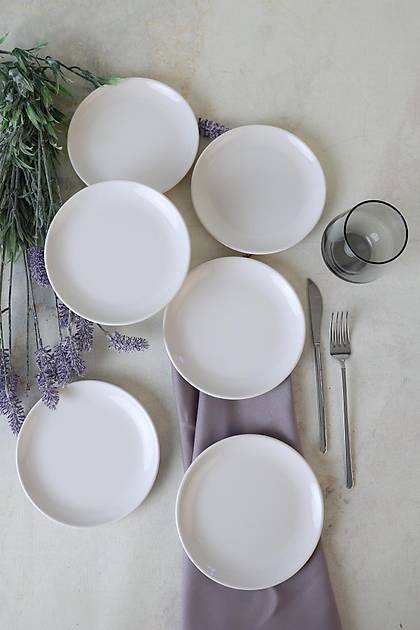 Beyaz Delta Pasta Taba�� 17 Cm 6 Adet 006