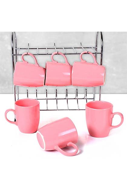 Pembe Bulut Kupa 9 Cm 6 Adet