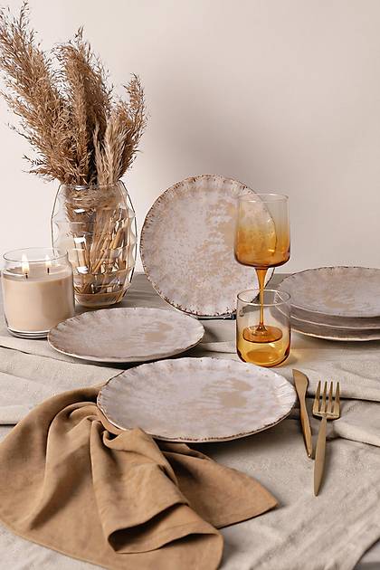 Vintage Cream Sirius Pasta Taba�� 22 Cm 6 Adet 22146