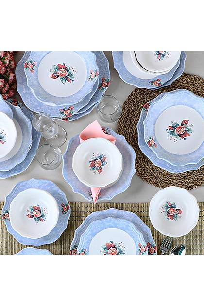 Petunia Blue Yemek Takm 48 Para 12 Kiilik - 19439-19518