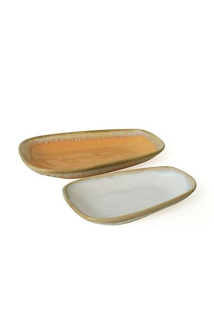 Hardal Sar / Krem Tetra Kayk Tabak 28-21 Cm Q46-Q44