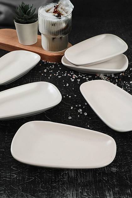 Mat BeyazTetra Kayk Tabak 15 Cm 6 Adet