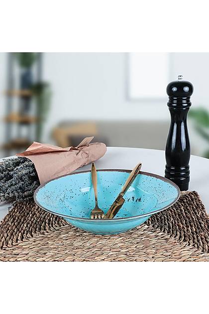 Keraart Splash Blue Makarna Taba 26 Cm - 18993