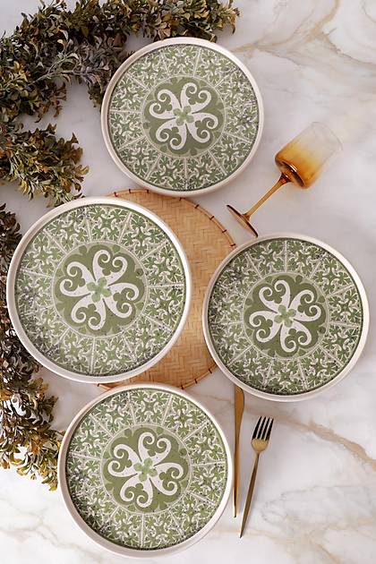 Timeless Green Stackable Servis Taba�� 27 Cm 4 Adet 21975