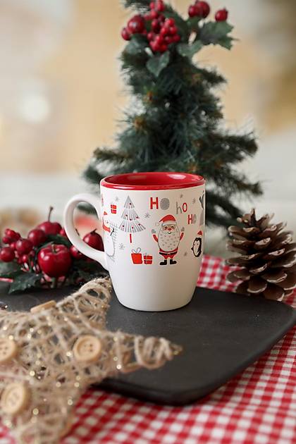 New Year Christmas Joy Kupa 9 Cm ok Renkli