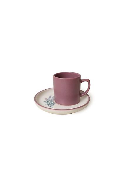 Elegant Blossoms Violet Kahve Takm 4 Para 2 Kiilik 21791