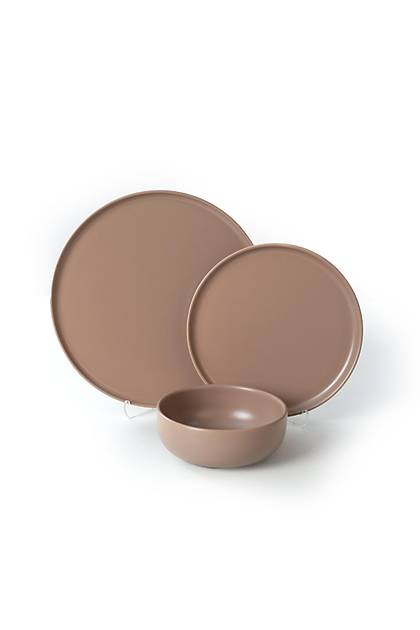 Mat Toprak Taupe Nordic Yemek Tak�m� 6 Par�a 2 Ki�ilik 977