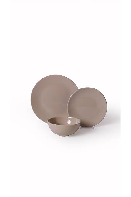 Taupe Kera Yemek Tak�m� 12 Par�a 4 Ki�ilik 594