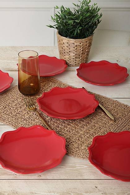 Krmz Romeo Pasta Taba 20 Cm 6 Adet 506