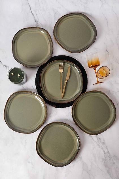 Reaktif Ye�il Bloom Servis Taba�� 29 Cm 6 Adet Q84