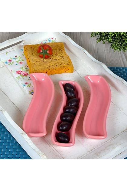 Pembe vory Zeytinlik 18 Cm 3 Adet