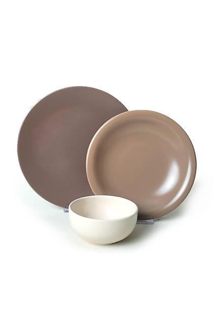 Brown Mix Yemek Takm 18 Para 6 Kiilik 950-958-977