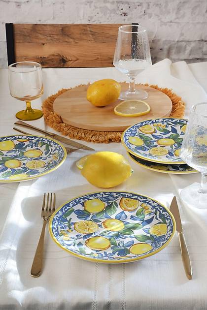 Lemon Glow Ege Pasta Taba 20 Cm 4 Para 22637
