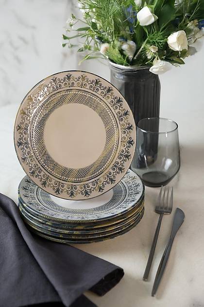 Mirabella Stoneware Ege Pasta Taba 20 Cm 6 Adet 23471