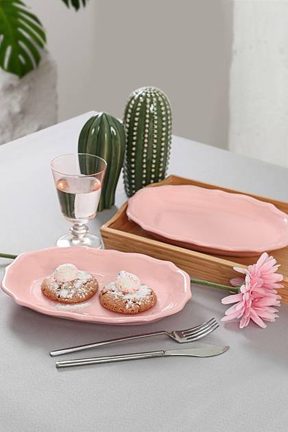 Ak Pembe Romeo Kayk Tabak 2 Adet 25 Cm - 551