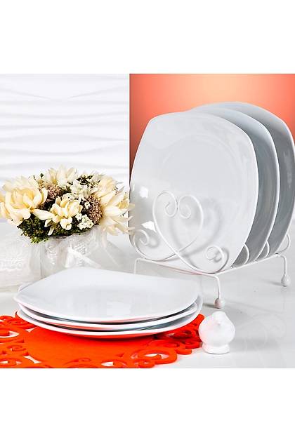 Beyaz Kem Pasta Taba 22 Cm 6 Adet