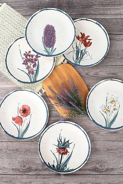 Keraart Anatolian Flowers Servis Taba 25 Cm 6 Adet - 20256/61