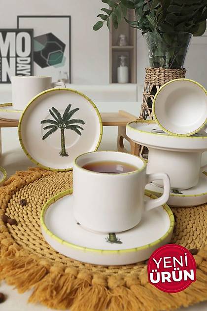 Palmiye Stackable ay Takm 12 Para 6 Kiilik 22642