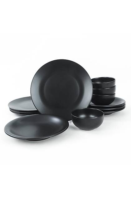 Ege Mat Siyah Yemek Takm 18 Para 6 Kiilik