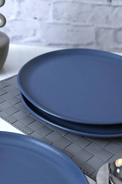 Mat Mavi Sardes Servis Taba 28 Cm 6 Adet 399