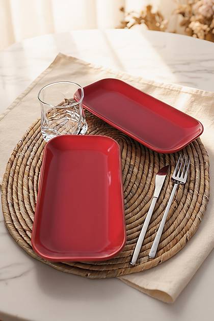 K�rm�z� Pergamon Kay�k Tabak 26 Cm 2 Adet 506