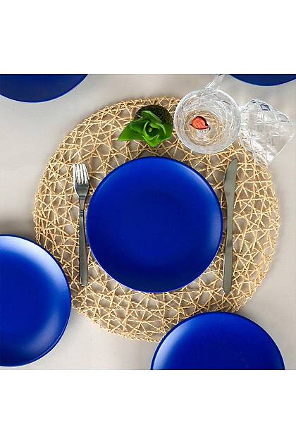 Mat Efe Mavi Ege Pasta Taba 20 Cm 6 Adet