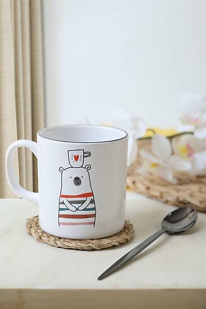 Keraart I Love Coffee Silindir Kupa 10 Cm