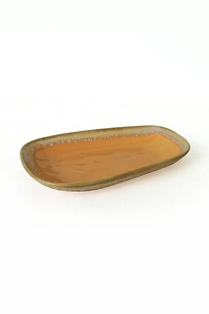 Hardal Sar / Krem Tetra Kayk Tabak 28-21 Cm Q46-Q44
