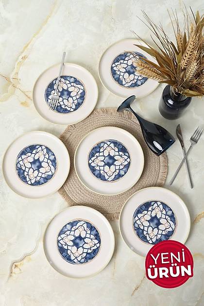 Wave Flow Nordic Pasta Taba 22 Cm 6 Adet 22748