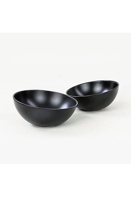 Mat Siyah Inclined Salata Kasesi 18 Cm 2 Adet
