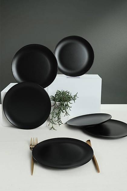 Mat Siyah Delta Pasta Taba 21 Cm 6 Adet