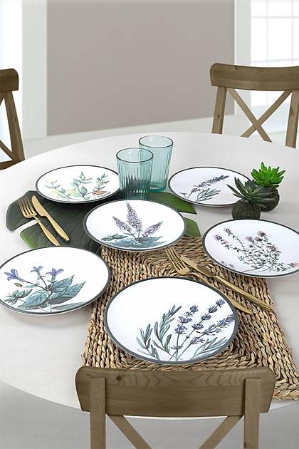 Keraart iek Bahesi Pasta Taba 20 Cm 6 Adet - 18938-39-40-41-42-43