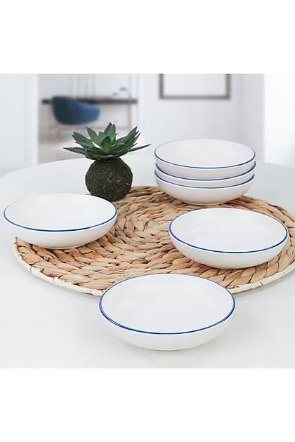 Blue Line Mat Beyaz Halka erezlik/Sosluk 13 Cm 6 Adet