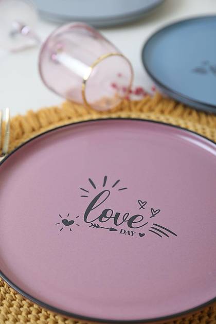 Keraart Rainbow Motto Nordic Pasta Taba 22 Cm 6 Adet
