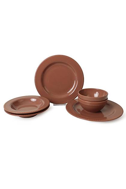 Kahverengi Bella Yemek Takm 6 Para 2 Kiilik 605