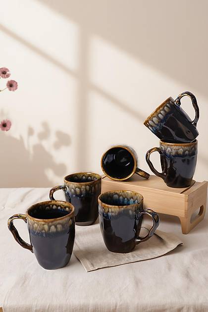 Shizen Siyah Organik Kupa 10 Cm 6 Adet Q29