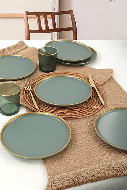 Nordic Gold Mat Yeil Pasta Taba 22 Cm 6 Adet - 322