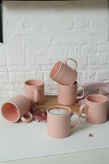 Mat Ak Pembe Varil Kupa 10 Cm 6 Adet 971