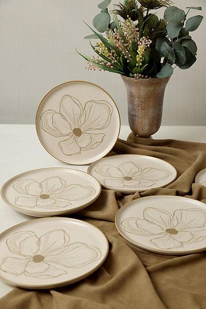 Taupe Bloom Nordc Pasta Taba 22 Cm 6 Adet 22529