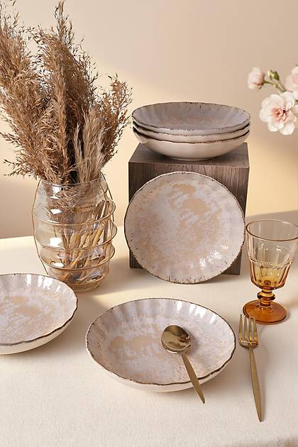 Vintage Cream Sirius Yemek Taba�� 20 Cm 6 Adet 22146