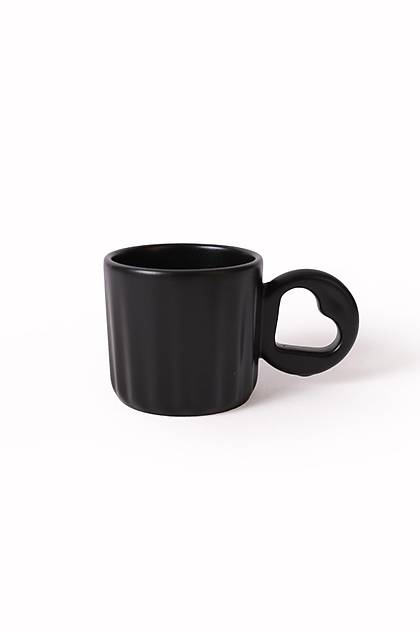 Mat Siyah Senta Kupa 8 cm 6 Adet 956