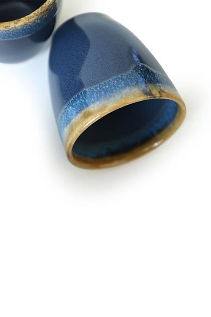 Shizen Mavi Latte Kupa 8 Cm 6 Adet Q39