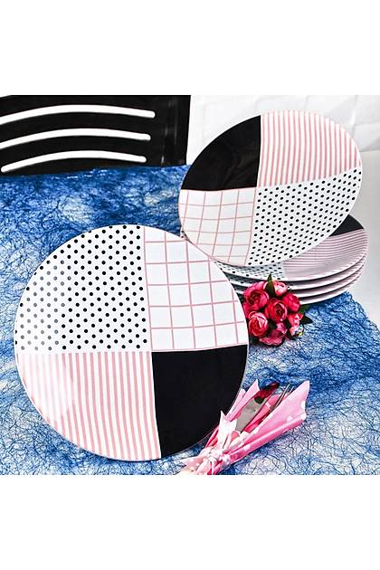 Puantiyeli Servis Taba 25 cm 6 Adet