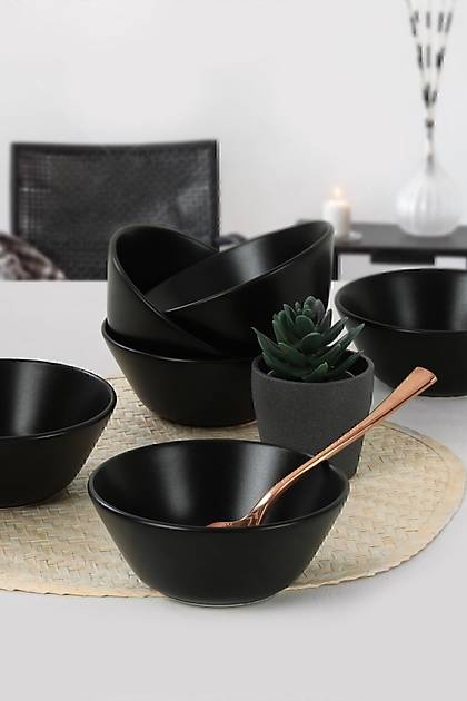 Mat Siyah Hitit orba Kasesi 14 Cm 6 Adet