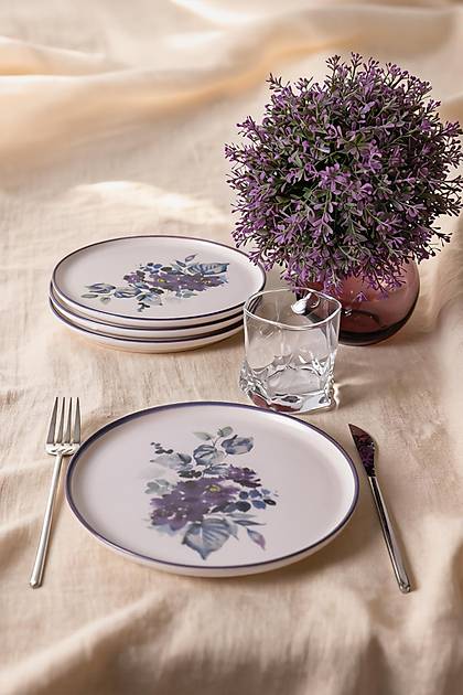 Purple Flower Nordic Pasta Taba�� 22 Cm 4 Adet 21329
